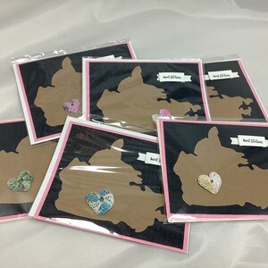 Sent With Love - Canadian Map with Moveable Crocheted Heart - Hand Made Greeting Card - Your Choice of Color