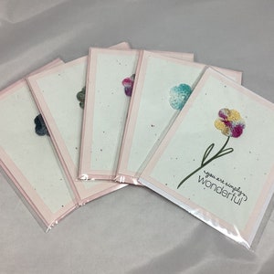 Tout simplement merveilleux - Carte de voeux faite main avec des fleurs au crochet - Couleur de votre choix
