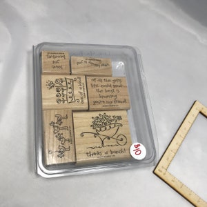 Love Ya Bunches - Ensemble d’tampons en caoutchouc - BRAND NEW - Stampin Up - Monté en bois