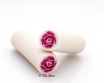 Pink Rose Polymer Clay Cane,Raw Polymer Clay Cane,Nail Art