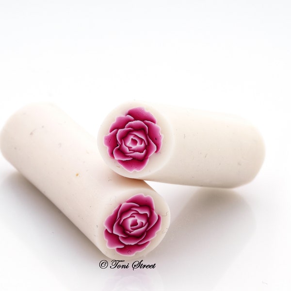 Pink Rose Polymer Clay Cane,Raw Polymer Clay Cane,Nail Art