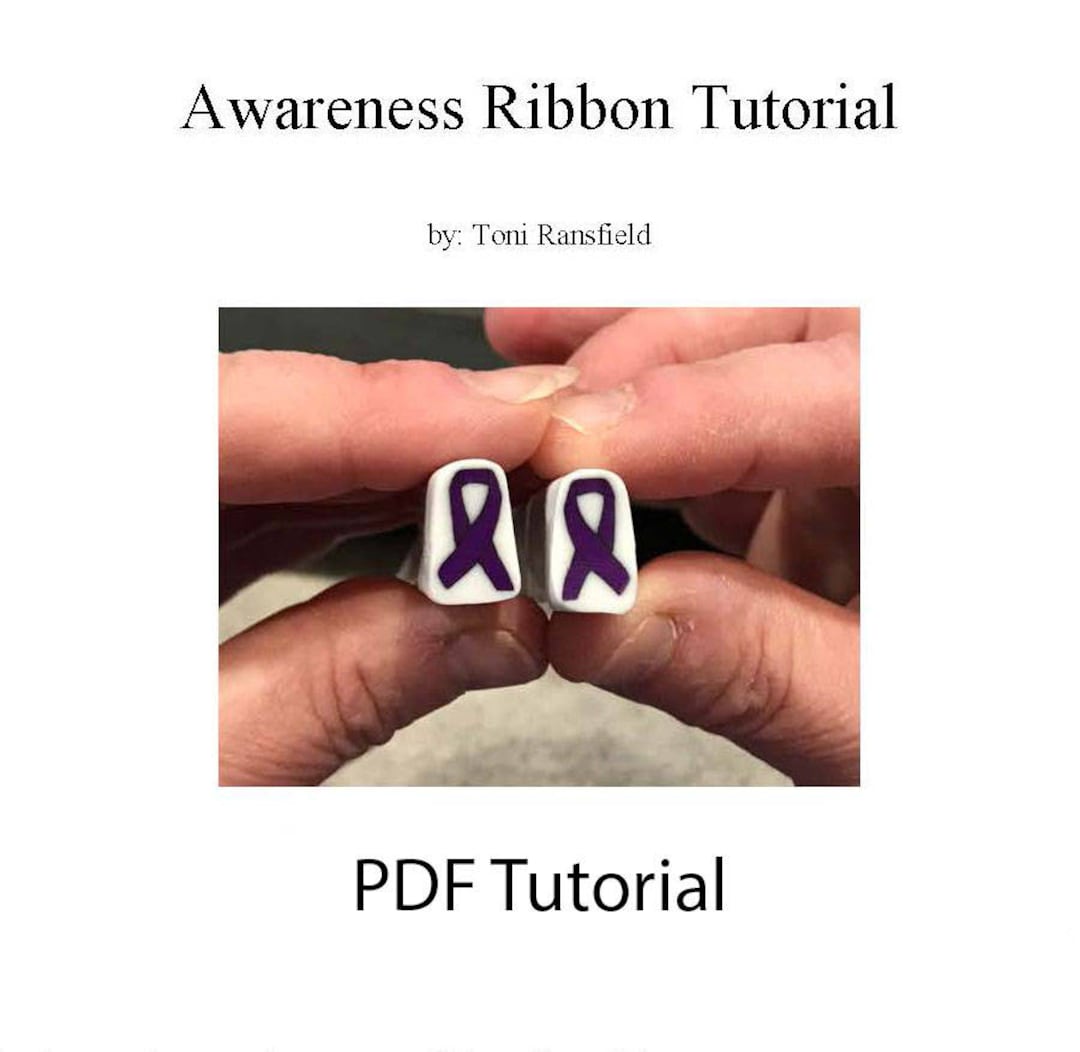 Awareness Ribbon Polymer Clay Tutorial,pdf - Etsy