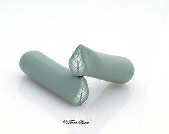 Sage Green Leaf Polymer Clay Cane, Raw Polymer Clay Cane, Nail Art