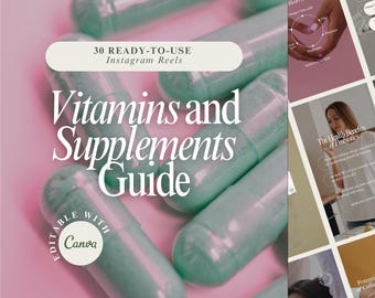 Instagram Reels Templates | Wellness & Supplements Canva Designs (30)