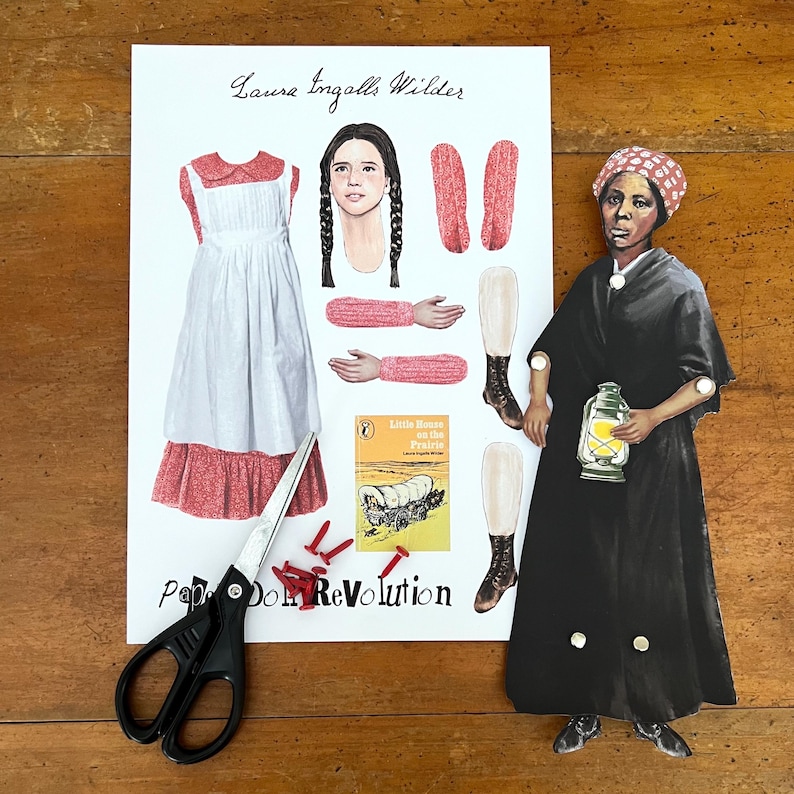 Laura Ingalls Wilder Paper Doll, Little House on the Prairie Decoration ...