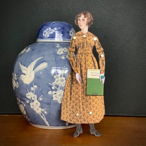 Muñeca de papel de Anne Brontë, Muñeca de papel de las hermanas Brontë, Agnes Grey, El inquilino de Wildfell Hall, Tarjeta familiar Brontë, Scrapbooking de autor
