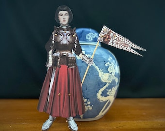 Joan of Arc Paper Doll: Printable Saint History Collage (Digital Download)