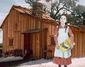 Laura Ingalls Wilder Paper Doll: Häuschen in der Prärie (Printable Download)