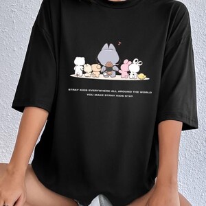 YiJee Stray Kids Fan T-Shirt - Vintage Harajuku Style KPOP Shirt