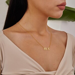 Gold Double Letters Necklace, Heart Pendant, Two Initials Jewelry, Custom Letter Necklace, Personalized Jewelry, Christmas Gifts For Women
