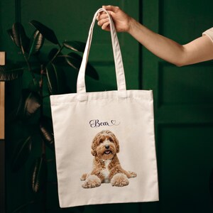 Adorable Canvas Tote Bag, Pet Lover Gift, Eco-Friendly Shopping Bag, Cute Animal Tote, Dog Lover Accessories