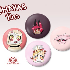 Hazbin Hotel badges, Alastor pins, Charlie pins, Angel pins, Lucifer pins, 58 mm