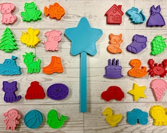 Magic Wand Rhyming Set | Magnetic Phonological Awareness Speech Toy (3D Printed)