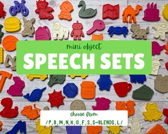 Speech Therapy Mini Objects by Sound | 3D Printed Articulation Trinkets | SLP Manipulatives | Preschool Speech Toy
