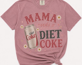Camiseta Mamá Necesita una Coca-Cola Light / Camiseta Retro de Mamá con Lata de Refresco
