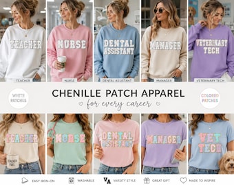 Personalized Chenille Patch Career Sweatshirt