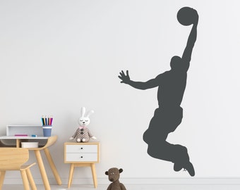 BASKETBALL PLAYER Vinyl Decal, High Quality Detailed Wall Vinyl Silhouette, Wall Decal 6