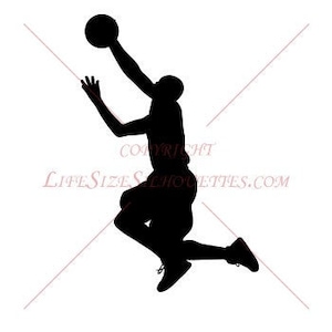 BASKETBALL PLAYER Vinyl Decal, High Quality Detailed Wall Vinyl Silhouette, Wall Decal 2