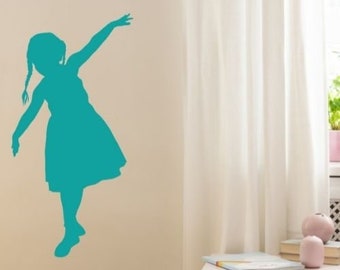 GIRL Vinyl Decal, High Quality Detailed Wall Vinyl Silhouette, Wall Decal 10