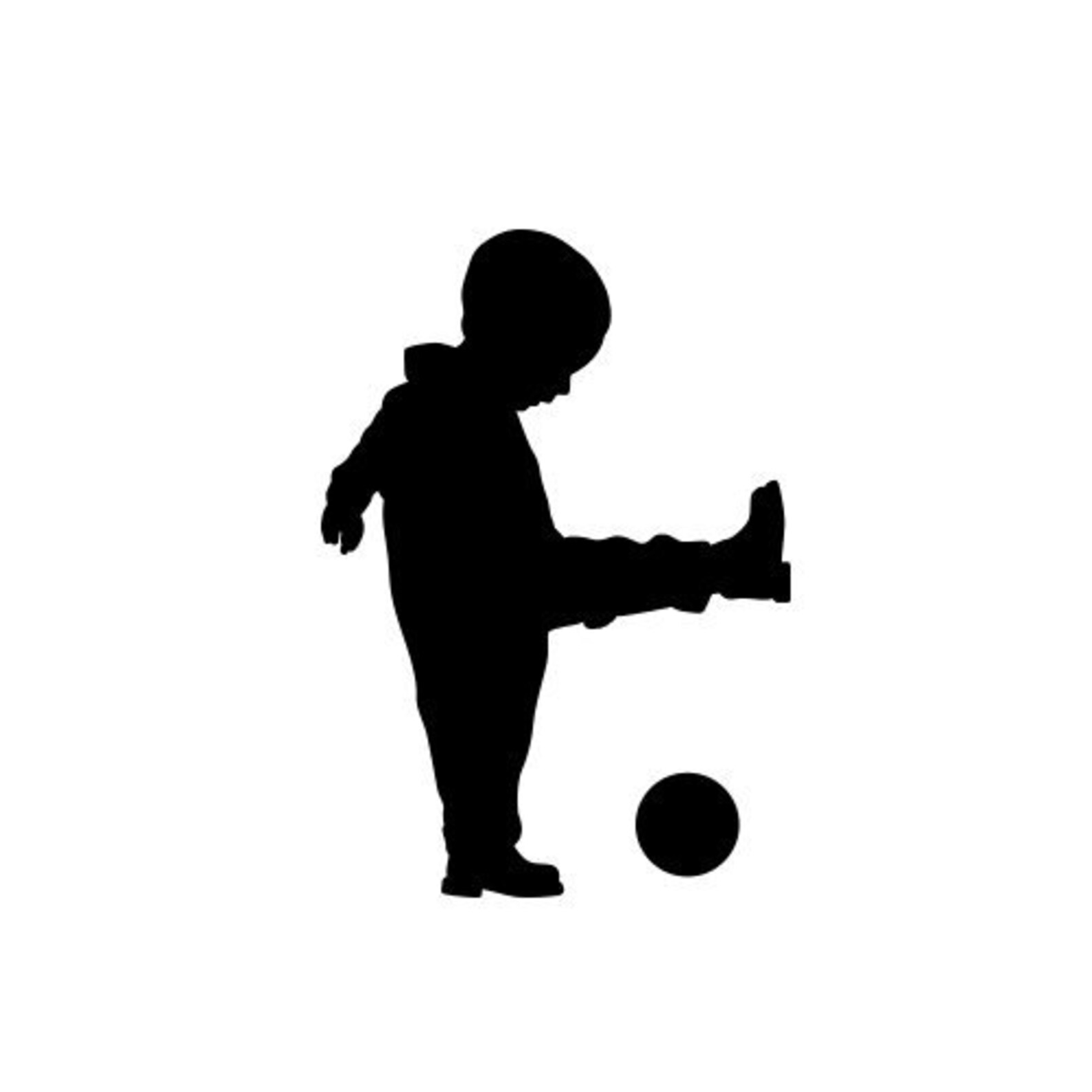 TODDLER KICKING BALL Vinyl Decal, High Quality Detailed Wall Vinyl