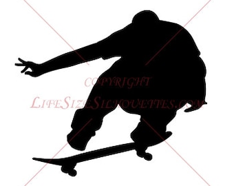 SKATEBOARDER Vinyl Decal, High Quality Detailed Wall Vinyl Silhouette, Wall Decal 4