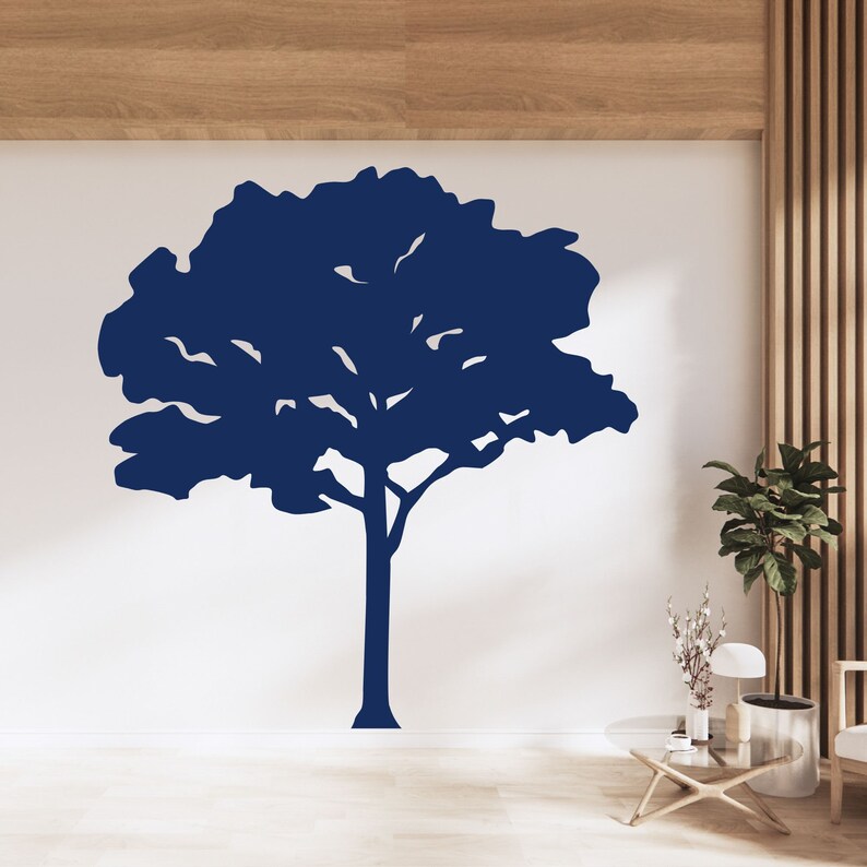 TREE Silhouette Decal 5 High QUALITY Vinyl Wall Silhouette Etsy