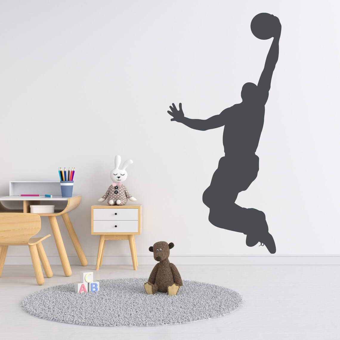 BASKETBALL PLAYER Vinyl Decal, High Quality Detailed Wall Vinyl
