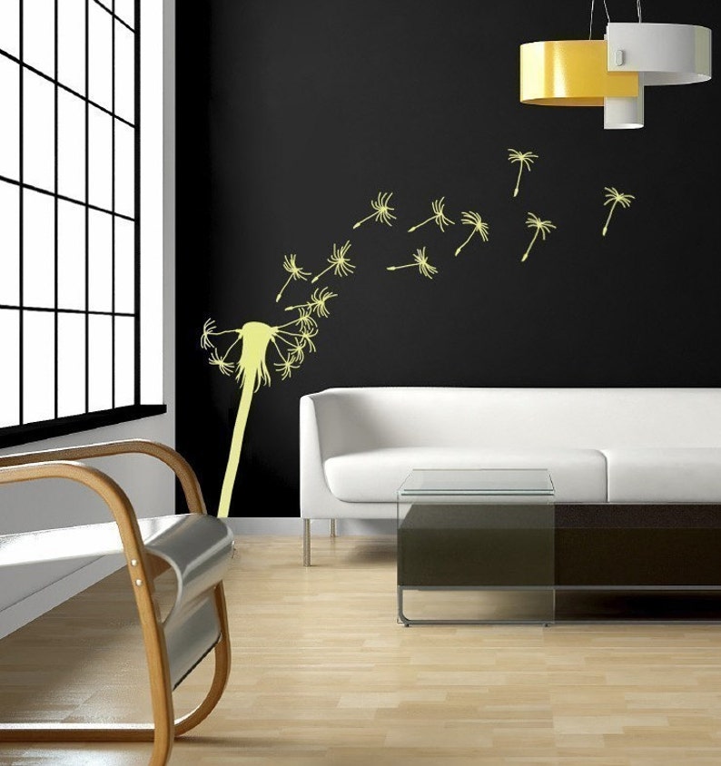 Blowing Dandelion Vinyl Decal, Wall Sticker many Sizes 36 Etsy