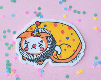 Trauriger Clown Katzen Sticker