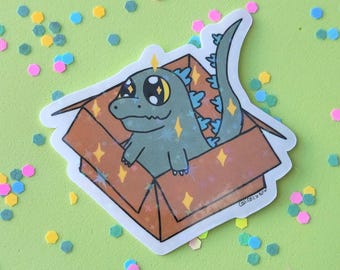 Godzilla in a Box-sticker