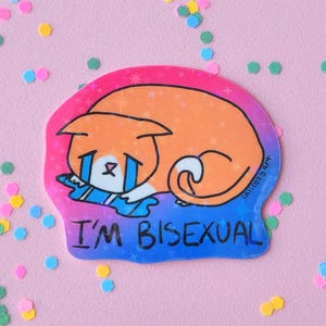 Sticker biseksuele huilende kat