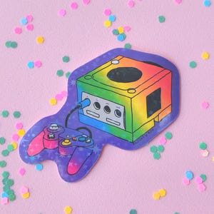 リバースレインボーゲームキューブ（ゲイキューブ）ステッカー