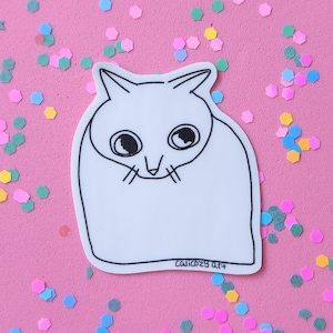 Cat Staring Into The Void Sticker