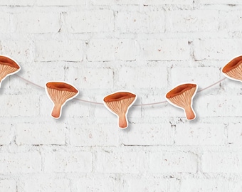 Mushroom bunting garland, fungi paper decor, Mushroom flag, Paper Mushroom Garland, mushroom party decor, mushroom party decor, Printable