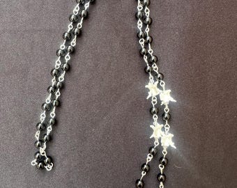 Rattlesnake vertebrae eyeglass chain
