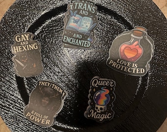 Queer Magic Vinyl Stickers – LGBTQ+ Witchy Pride