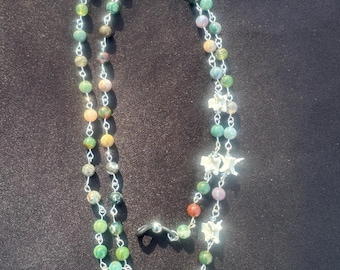 Rattlesnake vertebrae eyeglass chain