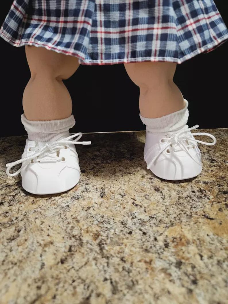 Scarpe Vintage Per Bambole Cabbage Patch Kids &ndash; Accessorio Ultra White &ndash; Karma Chamaleons