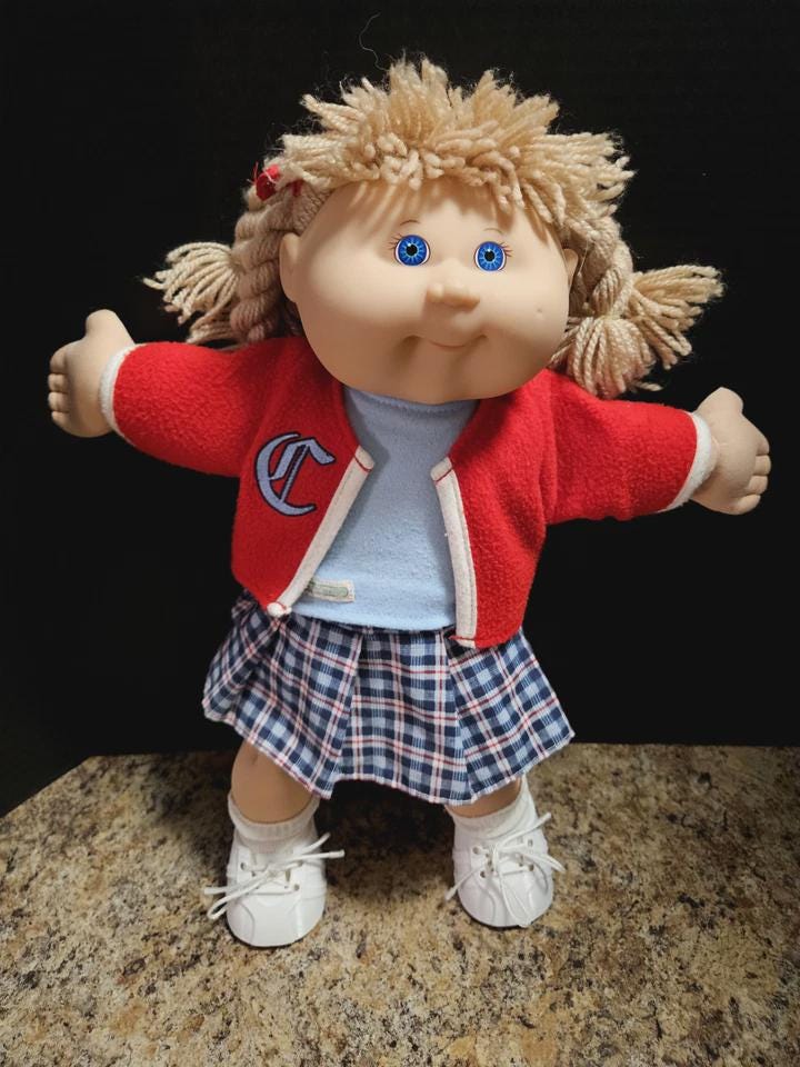 VINTAGE CABBAGE PATCH Kids Doll HTF Coleco Girl 1985 Blonde Xavier in