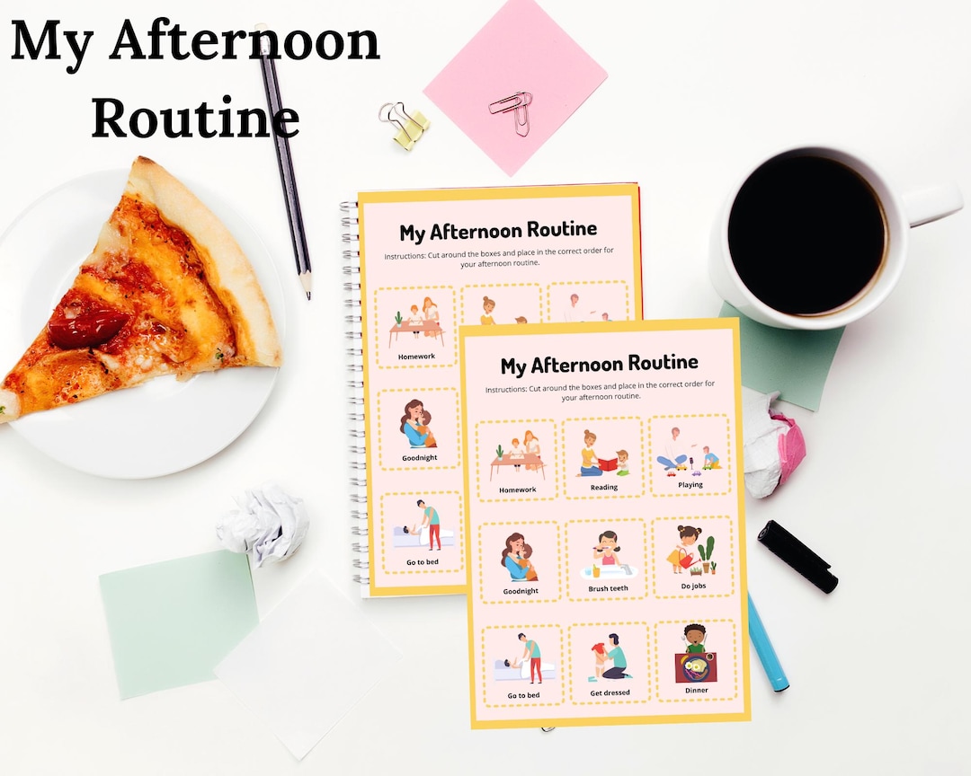 Afternoon Rotine My Afternoon Routine Digital Download, Printable Planner Inserts, Pdaf ...