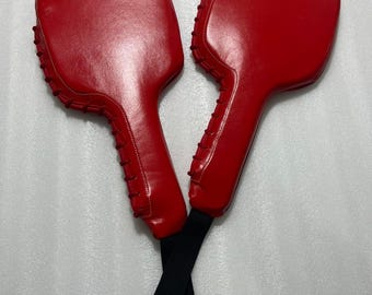 Handgefertigte Echt Rindsleder Boxen Fokus Mitts-Durable Schlagpolster für Trainer, Kämpfer, Training, MMA, Sparring, Kickboxen und Praxis