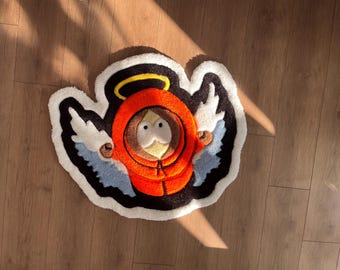 Handmade Angel Kenny Tufted Rug – Cartoon Character Plush Home Decor