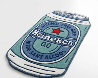Beer Can Shaped Rug | Handmade Funny Tufted Rug