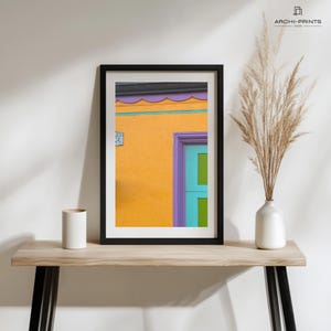 Mexican Doorway Photo: Colorful Urban Architecture Print (Digital Download)