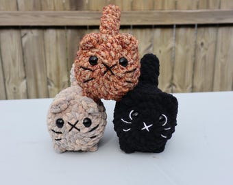 Handmade Crochet Mini Loaf Cat Amigurumi Stuffed Animal