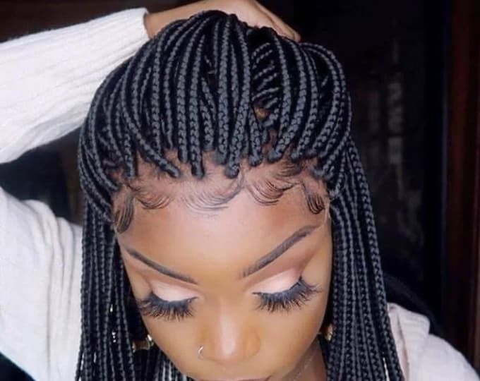 Braided wig, Box Braided wig, Knotless Braided wig, full Lace, Braid wig, wigs for Black women, Conrow braided wig