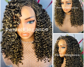 Gevlochten pruik Gevlochten pruiken Micro Twist Braid-pruik, Braids-pruik voor zwarte vrouwen, micro-twist-pruik