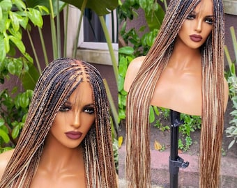 Knotless Braided wig, Full Lace Braided wig, Knotless braids, knotless wig, Braided wigs, Braided wig for Black women