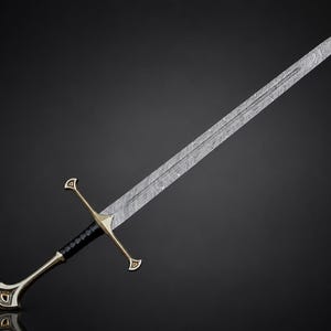 Handmade Damascus Steel Long sword | Medieval Knight Sword,Fantasy Sword for Collectors Decorative Sword Gift Birthday Wedding Best Man Gift Iron Warden