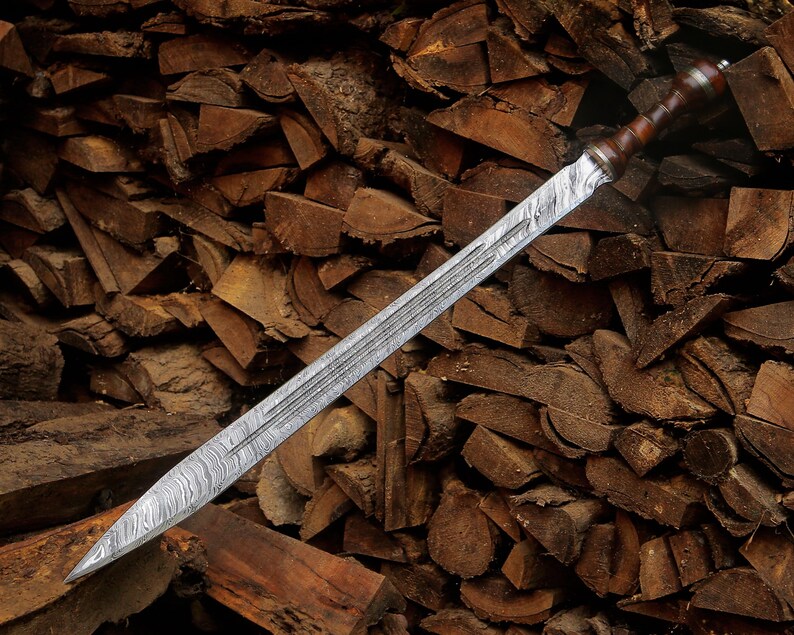 Rustic Sword Read Hand-forged Damascus Steel Sword | Viking Medieval Long Sword ...